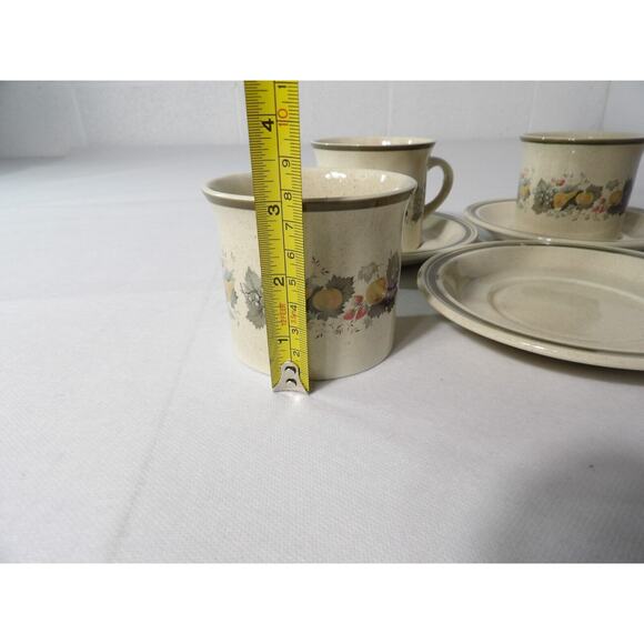 Royal Doulton Harvest Garland Cups Saucer Set of 3 Vintage 1976 Lambeth Stonewar - Picture 5 of 9